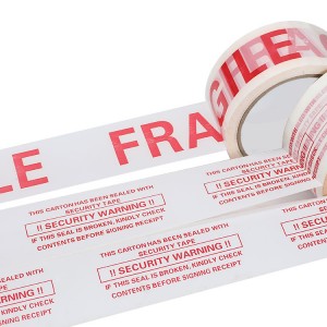 Standard warning printed tapes Fragile printed packing tape